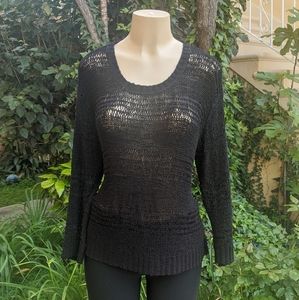 Black 'H&M' Open Stitch Sweater (M)